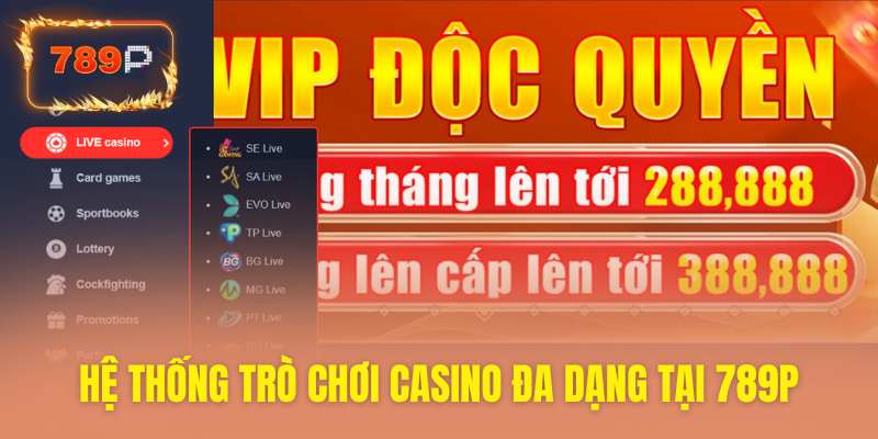 Khám phá kho game casino 789P phong phú vô cùng
